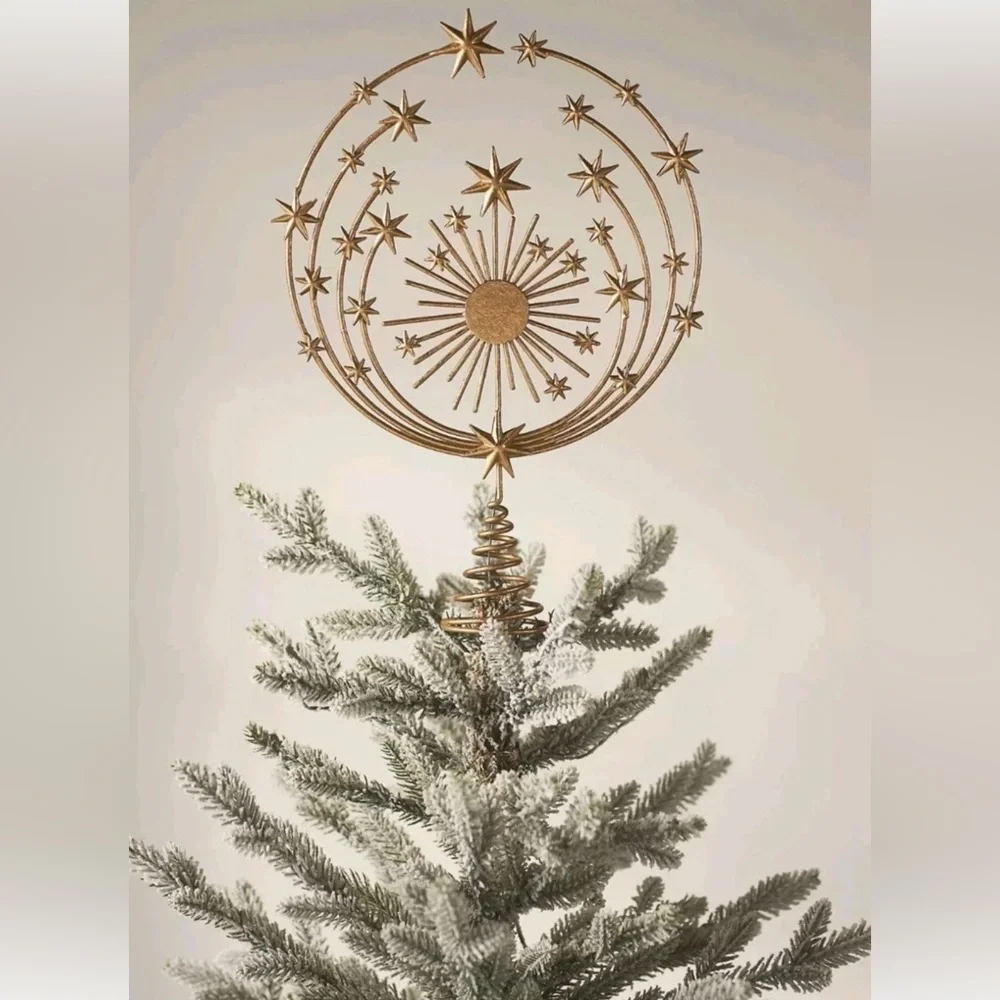 Anthro Hedy Tree Topper Gold Shooting Stars